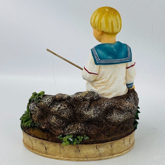 Vintage Virtues Peace Boy Figurine 2002 Kathy Killip Demdaco Figure No Box - Picture 3 of 8